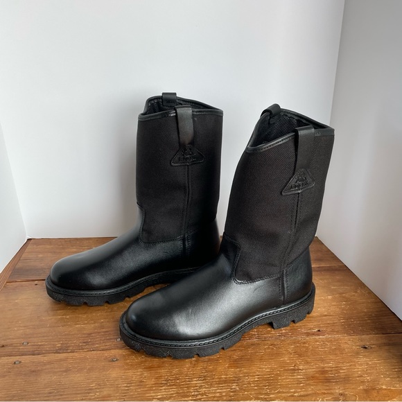 Rocky Warden Pull-On Wellington Public Service Boots Black 9M - Picture 4 of 10